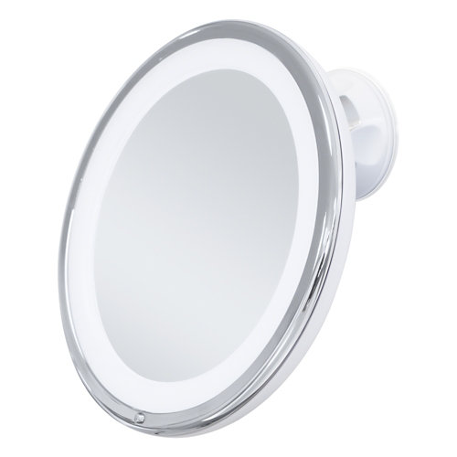 Espejo de aumento con luz espejos cosméticos x 10 gris /plata