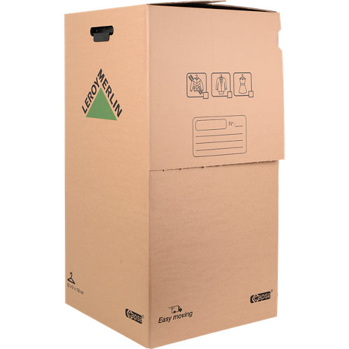 Caja de mudanza de 250 l de 100x50x52 cm y carga máx. 40 kg