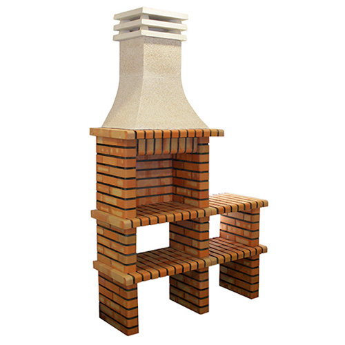 Barbacoa de obra georgia 216x128x50 cm de 473 kg