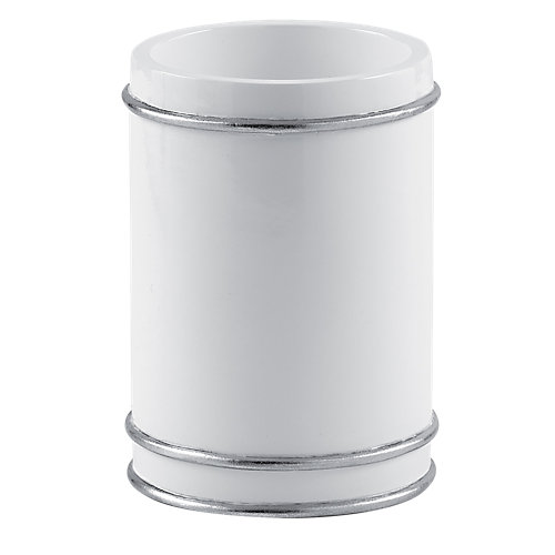 Vaso de baño nora blanco y plata satinado de la marca GEDY en acabado de color Gris / plata fabricado en Resina