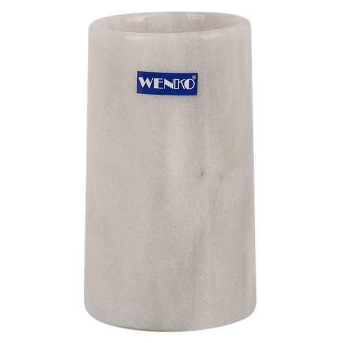 Vaso de baño onyx blanco brillante de la marca Wenko en acabado de color Gris / plata fabricado en Mármol