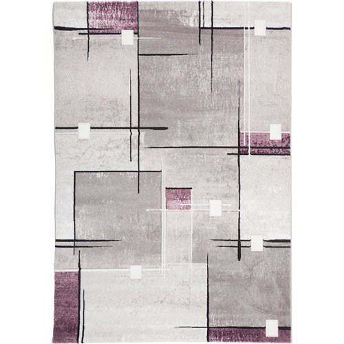 Alfombra violeta polipropileno detroit 20614 55 160 x 230cm