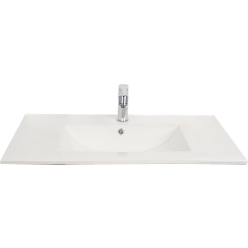 Lavabo essential blanco 80x16x46 cm