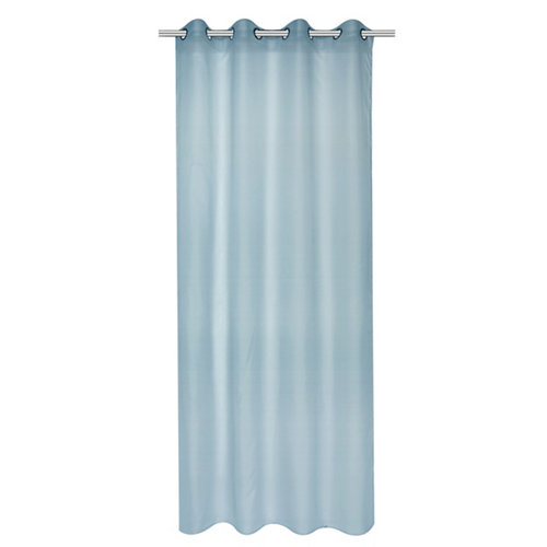 Visillo acabado en ollaos inspire polyone liso azul de 140 x 280 cm