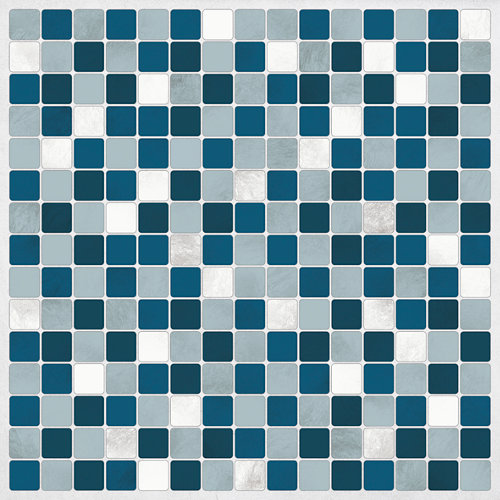 Sticker decorativo tile blue