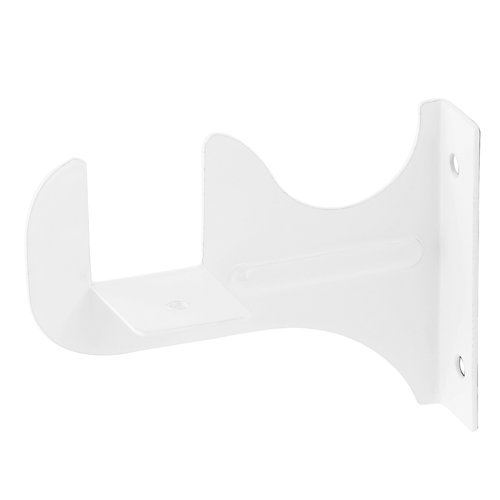 2 soportes blancos de acero para instalación frontal de estores