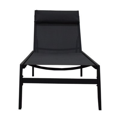 Tumbona de jardín de metal NATERIAL Riba antracita 61x33x199 cm · LEROY  MERLIN