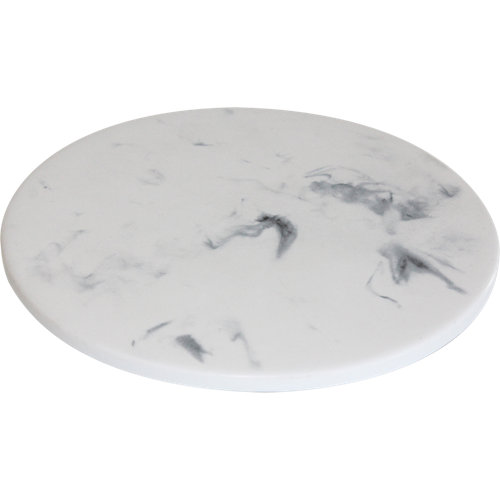 Protector encimera cerámico color blanco efcto mármol ø 18cm