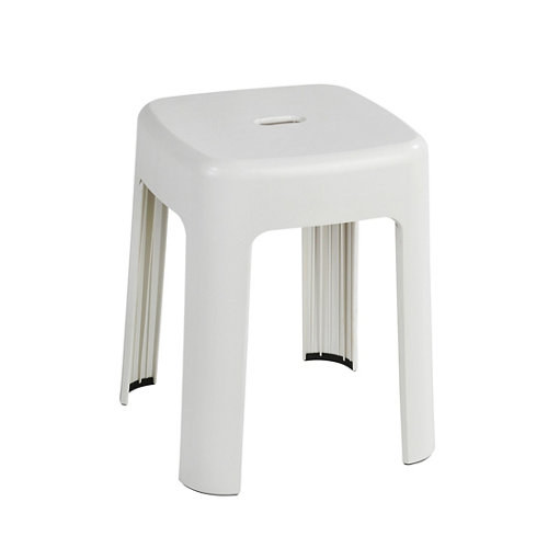 Taburete de baño alaska blanco 37x45.5 cm de la marca Wenko en acabado de color Blanco fabricado en Plástico