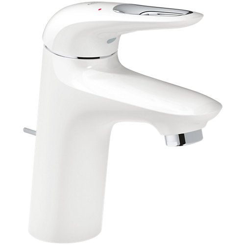 Grifo lavabo monomando grohe eurostyle blanco, cromado de la marca Grohe en acabado de color Blanco fabricado en Latón