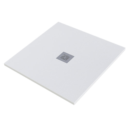 Plato de ducha stone 80x80 cm blanco de la marca SANYCCES en acabado de color Blanco fabricado en Fibra de vidrio