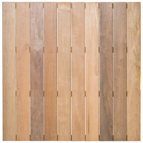 Baldosa de madera de pucté para exterior 100x100 cm