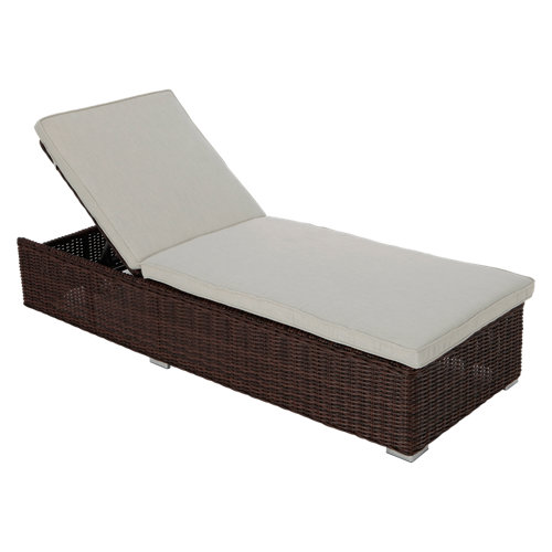 Tumbona de exterior costa rica de marrón de 73x33x200 cm