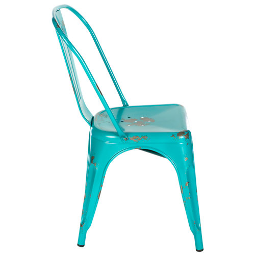 Silla de exterior de acero soho vintage verde
