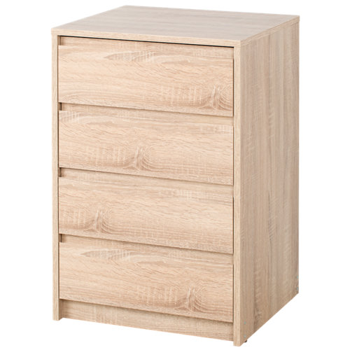 Cajonera 4 cajones serie home roble cambrian 74x50x45cm (altoxanchoxfondo cm)