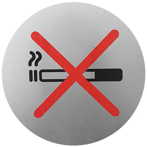 Plancha de señalización prohibido fumar 9 cm