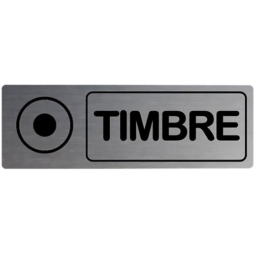 Placa aluminio timbre 18x5cm