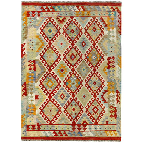 Alfombra interior lana multicolor kilim herat de 100x200 cm
