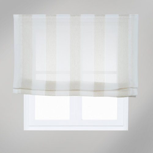 Estor plegable raya ancha beige 105x175 cm