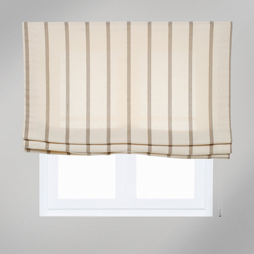 Estor plegable yute raya marrón 90x175 cm