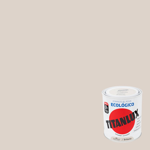 Esmalte al agua titanllux blanco piedra brillo 0 75l