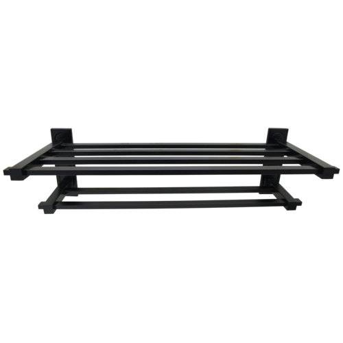 Toallero pared hotel negro 60x18 cm de la marca CROMADOS MODERNOS en acabado de color Negro fabricado en Metal