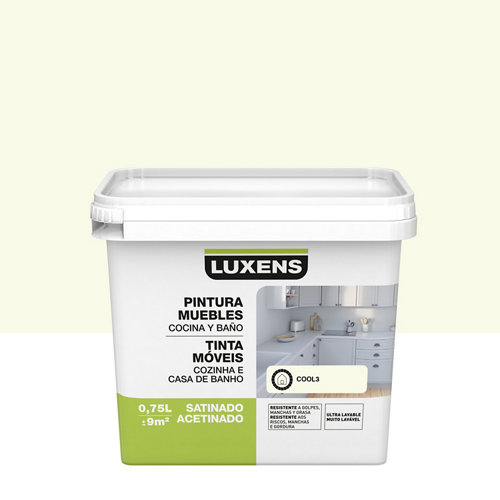 Esmalte para mueble de cocinas y baños satinado luxens 750 ml blanco
