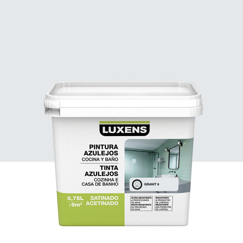 Esmalte para azulejos luxens gris granito satinado 0 75l