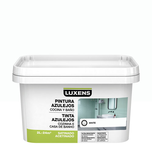 Esmalte para azulejos luxens blanco satinado 2l