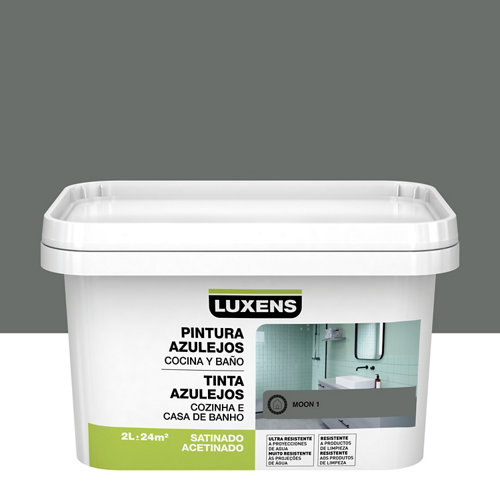 Pintura interior satinado reveton pro 0.75l 0603-y20r blanco crema luminoso 18 Esmalte para azulejos luxens gris moon satinado 2l