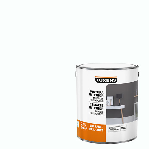 Esmalte de interior luxens blanco brillo 2 5l