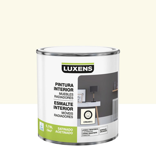 Esmalte de interior luxens satinado cream 5 0 75l