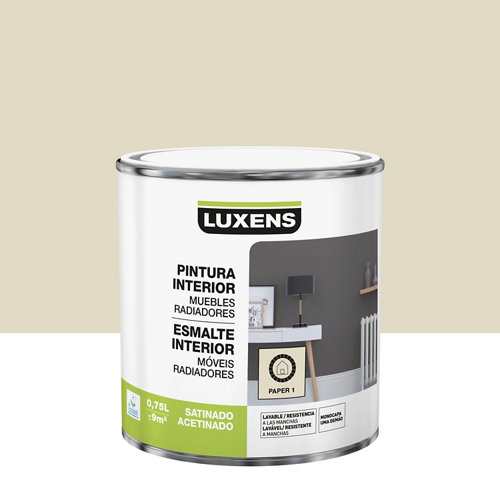 Kit pintar pequeñas superficies + cinta carrocero dexter 21 Esmalte de interior luxens paper 1 satinado 0 75l