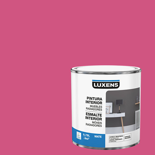Pintura interior satinada luxens 4l 3005-r80b neutro azulado oscuro 21 Esmalte de interior para muebles y radiadores mate luxens 750 ml candy 3