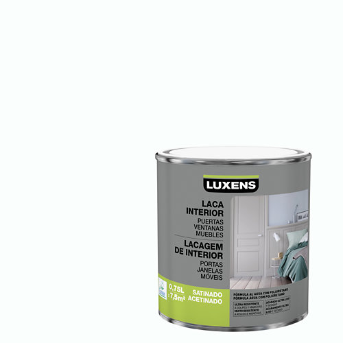 Esmalte laca interior luxens blanco brillo 0 75l