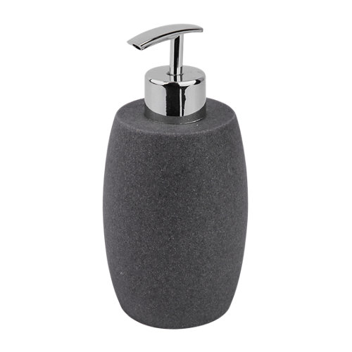 Dispensador de jabón de polirresina gris / plata