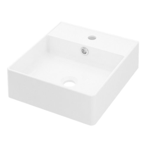 Lavabo easy cuadrado blanco 37x12.5x41.5 cm