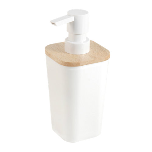 Dispensador de jabón de plástico blanco