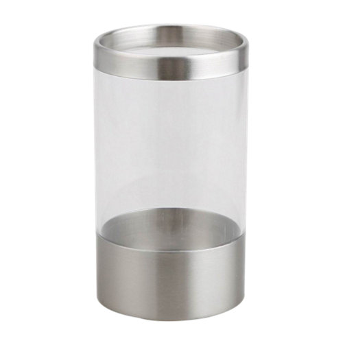 Vaso de baño loft incoloro / transparente, gris / plata satinado