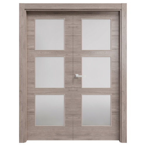 Armario spaceo home manila gris oscuro abatible interior blanco 240x160x60cm 27 puerta berna gris de apertura izquierda de 115 cm