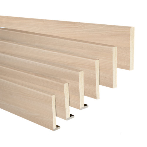 Kit de 6 tapetas en l mdf acacia 70 x 10 mm,