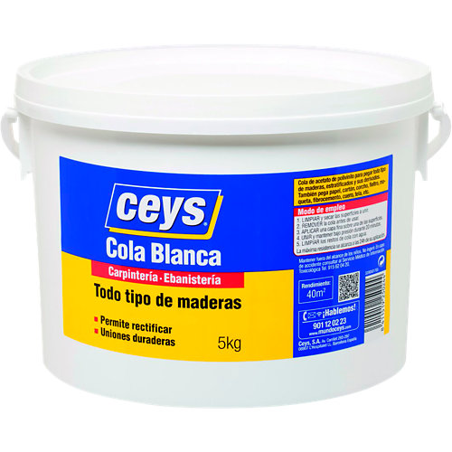 Cola blanca para carpintería ceys 5 kg