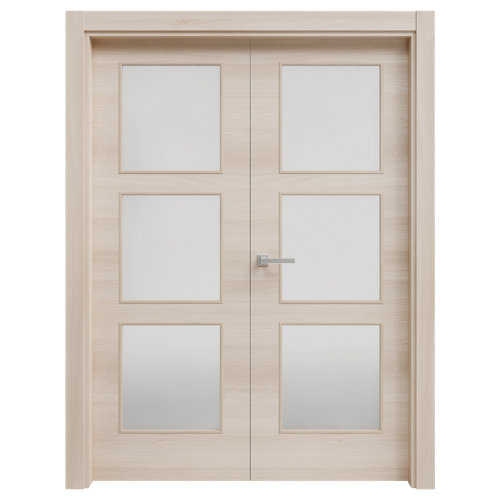 puerta oslo acacia de apertura izquierda de 62.5 cm