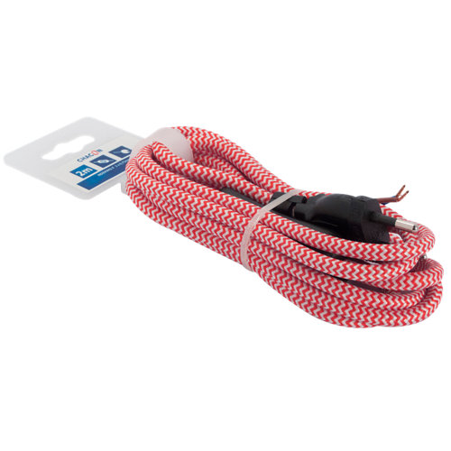 Cable con cubierta textil ho3vvh2-f 2 x 0,75mm² 2m rj/bl