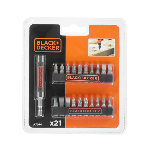 Juego de punta de atornillar de black + decker para