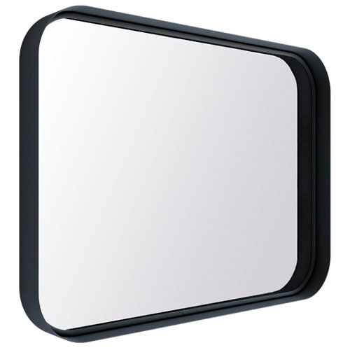 Espejo de baño kende negro 80 x 60 cm