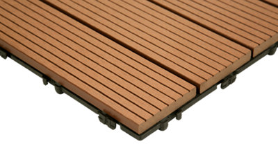 Baldosa de composite base plástica para exterior 30x30 cm antracita