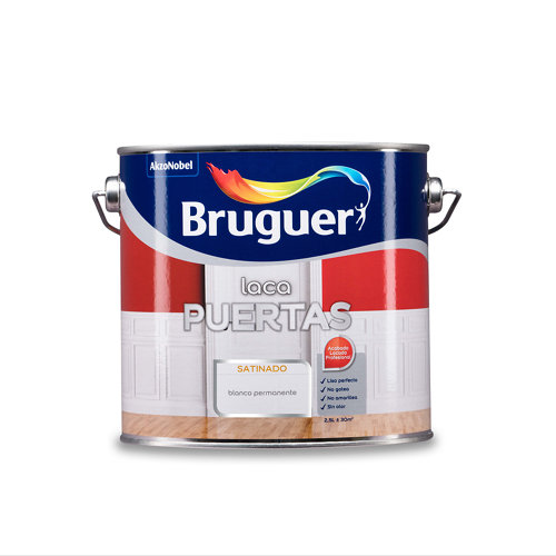 Esmalte laca interior bruguer blanco satinado 2 5l