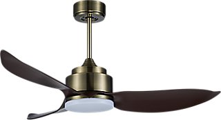 Ventilador de techo con luz LED Sulion Crixus 116 cm Marrón Ventilador de techo LED Crixus SULION de 97 cm DC · LEROY MERLIN