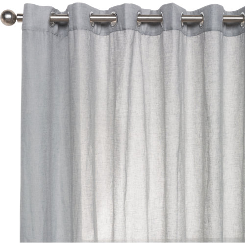 Visillo acabado en ollaos inspire ayden liso gris de 140 x 270 cm
